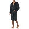 Amazon Essentials Men’s Mid-Length Plush Bathrobe(Charcoal)