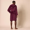 Amazon Essentials Men’s Mid-Length Plush Bathrobe(Dark Burgundy)