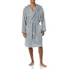 Amazon Essentials Men’s Mid-Length Plush Bathrobe(Grey)