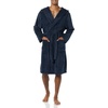 Amazon Essentials Men’s Mid-Length Plush Bathrobe(Navy)