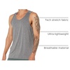 Amazon Essentials Men’s Quick Dry Tech Stretch Active Sleeveless Gym Tank Top Workout Shirt(Black Heather)