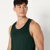 Amazon Essentials Men’s Quick Dry Tech Stretch Active Sleeveless Gym Tank Top Workout Shirt(Dark Green)