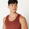 Amazon Essentials Men’s Quick Dry Tech Stretch Active Sleeveless Gym Tank Top Workout Shirt(Rich Chestnut Brown)