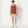 Amazon Essentials Men’s Quick Dry Tech Stretch Active Sleeveless Gym Tank Top Workout Shirt(Rich Chestnut Brown)