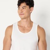 Amazon Essentials Men’s Quick Dry Tech Stretch Active Sleeveless Gym Tank Top Workout Shirt(White)