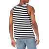 Amazon Essentials Men’s Regular-Fit Sleeveless Tank Tops(Black White Horizontal Stripe)