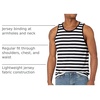 Amazon Essentials Men’s Regular-Fit Sleeveless Tank Tops(Black White Horizontal Stripe)
