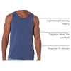 Amazon Essentials Men’s Regular-Fit Sleeveless Tank Tops(Blue Heather)