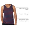 Amazon Essentials Men’s Regular-Fit Sleeveless Tank Tops(Burgundy Navy Stripe)