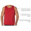 Amazon Essentials Men’s Regular-Fit Sleeveless Tank Tops(Red)