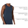 Amazon Essentials Men’s Regular-Fit Sleeveless Tank Tops(Steel Blue)