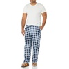 Amazon Essentials Men’s Relaxed-Fit Lightweight Cotton Knit Lounge Pajama Pants(Blue Navy Buffalo)