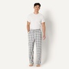 Amazon Essentials Men’s Relaxed-Fit Lightweight Cotton Knit Lounge Pajama Pants(Grey Buffalo Check)