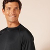 Amazon Essentials Men’s Slim-Fit Short-Sleeve Quick-Dry UPF 50 Swim Tee, Breathable Stretchable Fabric, Raglan Seams(Black)