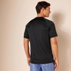 Amazon Essentials Men’s Slim-Fit Short-Sleeve Quick-Dry UPF 50 Swim Tee, Breathable Stretchable Fabric, Raglan Seams(Black)