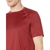 Amazon Essentials Men’s Slim-Fit Short-Sleeve Quick-Dry UPF 50 Swim Tee, Breathable Stretchable Fabric, Raglan Seams(Brick Red)