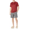 Amazon Essentials Men’s Slim-Fit Short-Sleeve Quick-Dry UPF 50 Swim Tee, Breathable Stretchable Fabric, Raglan Seams(Brick Red)