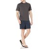 Amazon Essentials Men’s Slim-Fit Short-Sleeve Quick-Dry UPF 50 Swim Tee, Breathable Stretchable Fabric, Raglan Seams(Dark Grey)