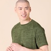Amazon Essentials Men’s Slim-Fit Short-Sleeve Quick-Dry UPF 50 Swim Tee, Breathable Stretchable Fabric, Raglan Seams(Olive Heather)