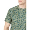 Amazon Essentials Men’s Slim-Fit Short-Sleeve Quick-Dry UPF 50 Swim Tee, Breathable Stretchable Fabric, Raglan Seams(Olive Hibiscus Flower)