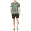 Amazon Essentials Men’s Slim-Fit Short-Sleeve Quick-Dry UPF 50 Swim Tee, Breathable Stretchable Fabric, Raglan Seams(Olive Hibiscus Flower)