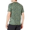 Amazon Essentials Men’s Slim-Fit Short-Sleeve Quick-Dry UPF 50 Swim Tee, Breathable Stretchable Fabric, Raglan Seams(Olive Hibiscus Flower)
