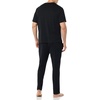 Amazon Essentials Men’s Super Soft Modal Cotton Pajama Set, T-Shirt and Full-Length Bottoms Loungewear(Black)