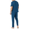 Amazon Essentials Men’s Super Soft Modal Cotton Pajama Set, T-Shirt and Full-Length Bottoms Loungewear(Dark Blue)