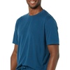 Amazon Essentials Men’s Super Soft Modal Cotton Pajama Set, T-Shirt and Full-Length Bottoms Loungewear(Dark Blue)