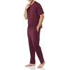 Amazon Essentials Men’s Super Soft Modal Cotton Pajama Set, T-Shirt and Full-Length Bottoms Loungewear(Dark Burgundy)