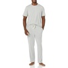 Amazon Essentials Men’s Super Soft Modal Cotton Pajama Set, T-Shirt and Full-Length Bottoms Loungewear(Grey Heather)