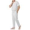 Amazon Essentials Men’s Super Soft Modal Cotton Pajama Set, T-Shirt and Full-Length Bottoms Loungewear(Grey Heather)