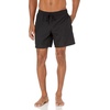 Amazon Essentials Men’s Swim Trunks with Mesh Lining, Pockets, Drawstring Closure(Black)