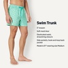 Amazon Essentials Men’s Swim Trunks with Mesh Lining, Pockets, Drawstring Closure(Light Blue Mint Green Sun Geo)