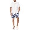Amazon Essentials Men’s Swim Trunks with Mesh Lining, Pockets, Drawstring Closure(Navy Hibiscus Flower)