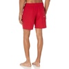 Amazon Essentials Men’s Swim Trunks with Mesh Lining, Pockets, Drawstring Closure(Red)
