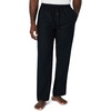 Amazon Essentials Men’s 100% Cotton Flannel Sleep Pant, Relaxed Fit Lounge Pants with Elastic Waist and Drawstring(Black)