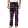 Amazon Essentials Men’s 100% Cotton Flannel Sleep Pant, Relaxed Fit Lounge Pants with Elastic Waist and Drawstring(Navy Red Plaid)