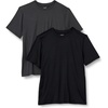 Amazon Essentials Men’s Active Quick Dry Moisture Wicking Tech Stretch Lightweight Short-Sleeve T-Shirt(Black / Heather Graphite)
