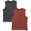 Amazon Essentials Men’s Active Quick Dry Moisture-Wicking Tech Stretch Lightweight Sleeveless Muscle Shirt(Henna / Heather Graphite)