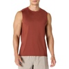 Amazon Essentials Men’s Active Quick Dry Moisture-Wicking Tech Stretch Lightweight Sleeveless Muscle Shirt(Rich Chestnut Brown)