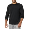 Amazon Essentials Men’s Active Quick Dry Tech Stretch Lightweight Long-Sleeve T-Shirt (Available in Big&Tall)(Black)