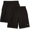 Amazon Essentials Men’s Athletic Basketball Gym Shorts, Breathable Moisture Wicking, Loose-Fit Performance Tech, Pack of 2(Black)