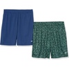 Amazon Essentials Men’s Athletic Basketball Gym Shorts, Breathable Moisture Wicking, Loose-Fit Performance Tech, Pack of 2(Green Camouflage/Navy)