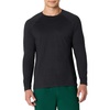 Amazon Essentials Men’s Athletic Soft Performance Lightweight Long Sleeve Gym Workout Shirt, Moisture Wicking, 4-Way Stretch(Space Dye Black)