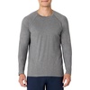 Amazon Essentials Men’s Athletic Soft Performance Lightweight Long Sleeve Gym Workout Shirt, Moisture Wicking, 4-Way Stretch(Space Dye Grey)