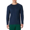 Amazon Essentials Men’s Athletic Soft Performance Lightweight Long Sleeve Gym Workout Shirt, Moisture Wicking, 4-Way Stretch(Space Dye Navy)