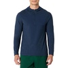 Amazon Essentials Men’s Athletic Soft Performance Lightweight Quarter-Zip Running Long Sleeve Workout Top(Space Dye Navy)