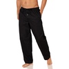Amazon Essentials Men’s Cotton Poplin Straight-Fit Pajama Pants with Pockets, Elastic Waist, Drawstring(Black)