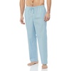 Amazon Essentials Men’s Cotton Poplin Straight-Fit Pajama Pants with Pockets, Elastic Waist, Drawstring(Blue Geo Print)